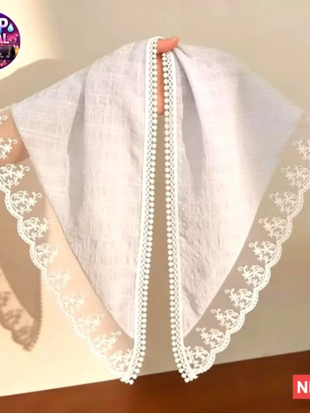 Polyester Lace Bandana Headband Scarf Adjustable Hair Accessory